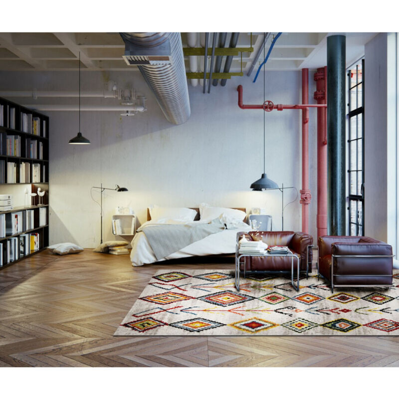 Wecon Home - Tapis rectangulaire pour chambre multicolore Medina Multicolore 120x170