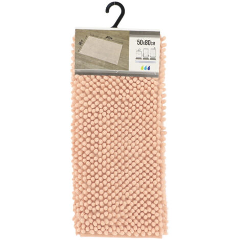 Tapis microfibre boules 50x80 cm - rose poudre - Tendance