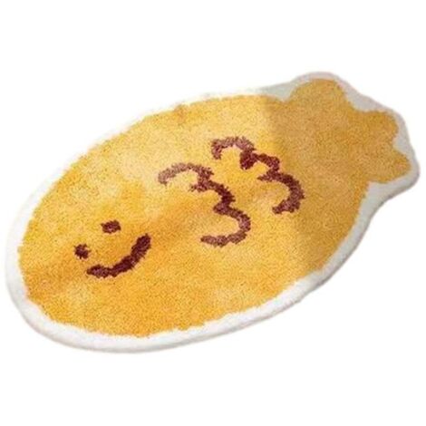 Tapis mignon pour chambre à coucher, tapis de sol non adapté à la salle de bain, décoration de chambre, jaune, L--