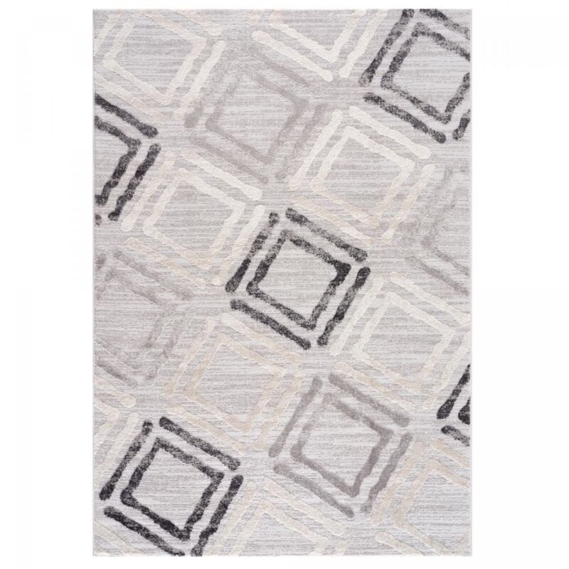 Unamourdetapis - Tapis salon et chambre 120x160 gris clair et gris foncé tissé