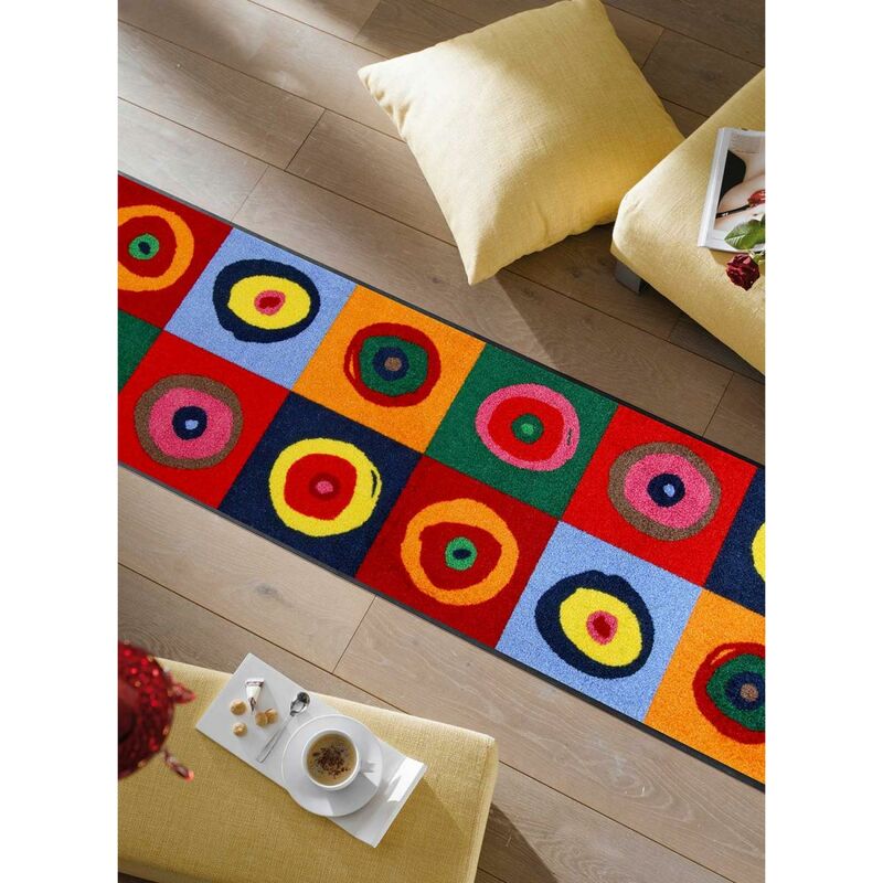 

Dezenco - Alfombra moderna kt con poliamida multicolora - Gris