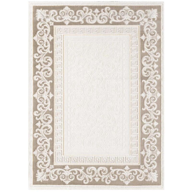 Unamourdetapis - Tapis salon et chambre 120x160 marron et gris rectangle tissé motif simple asta