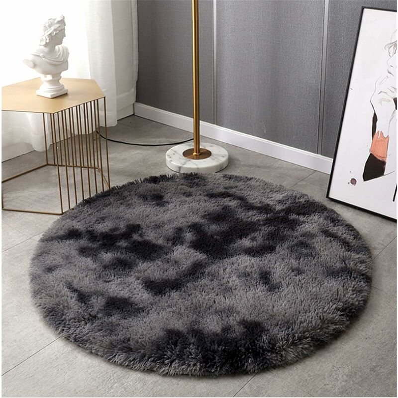 Shining House - Tapis Moderne Chambre décoration Tapis Moelleux Tapis Moelleux Salon Tapis Rond Doux Salon Tapis antidérapant Chambre Tapis de Sol,