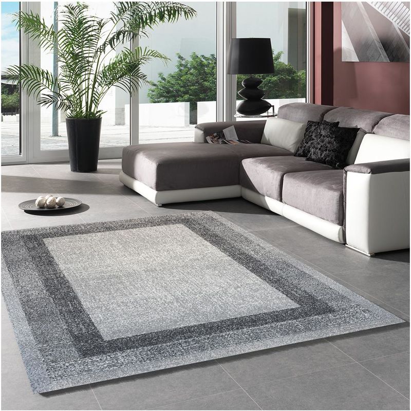  Tapis  Moderne  80x150 cm Rectangulaire CHESTER Gris  Chambre 