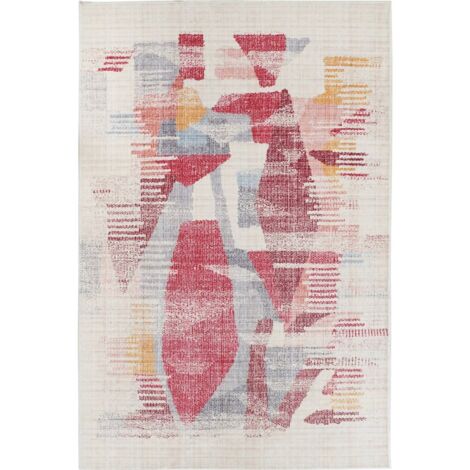Tapis moderne design polyester coloré pour déco élégante - Nuances abstract multicolore vives
