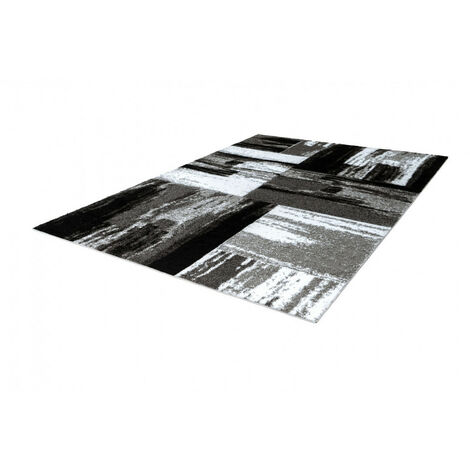Tapis moderne effet 3D rectangle Aramon Argenté 80x150 - Argenté