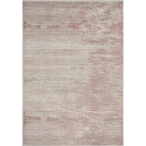 Tapis moderne en viscose beige douceur et élégance contemporaine - Beige clair soyeux