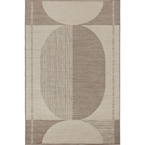 Tapis moderne en viscose tons neutres douceur et élégance - Beige clair nuances grises élégantes