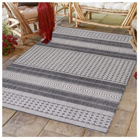 Tapis moderne plat intérieur et extérieur beige Indiana Beige 120x170