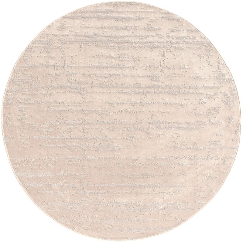 Tesso Living - Tapis Moderne Poils Courts Beige - 195cm rond