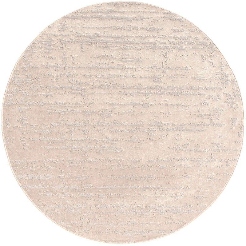 Tesso Living - Tapis Moderne Poils Courts Beige - 120cm rond