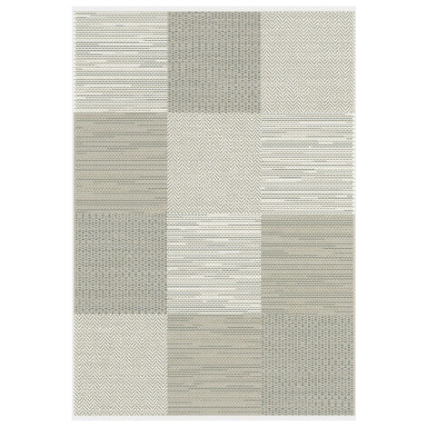 Tapis Moderne Prisma Grège - Carrés - 200 x 290 cm