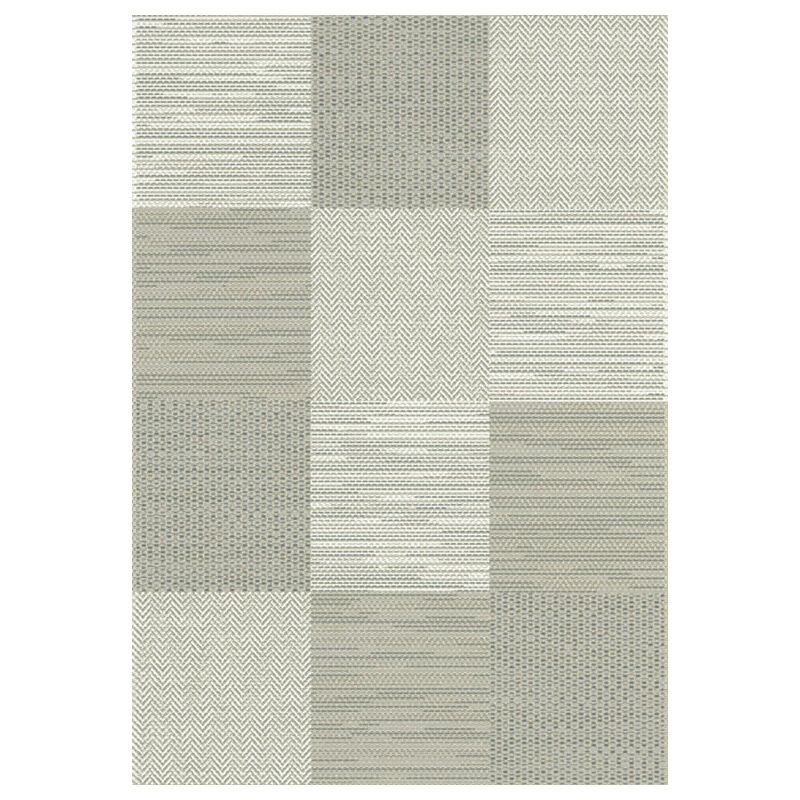 Décoweb - Tapis Moderne Prisma Grège - Carrés - 120 x 170 cm