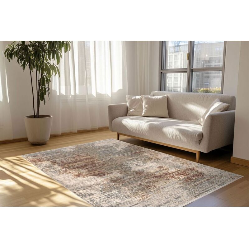 Deladeco - Tapis moderne rayé abstrait multicolore Pivo Multicolore 80x150