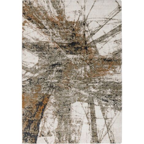 Tapis moderne vert bleu gris à poil court robuste - 200 x 140 cm