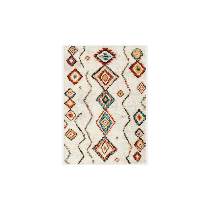 Décoweb - Tapis motif Berbère - Azilal multicolore - 140 x 200 cm