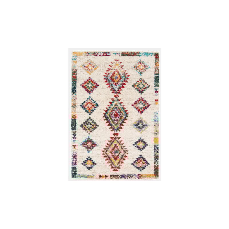 Décoweb - Tapis motif berbère - Kaya - Multicolore - 200 x 290 cm