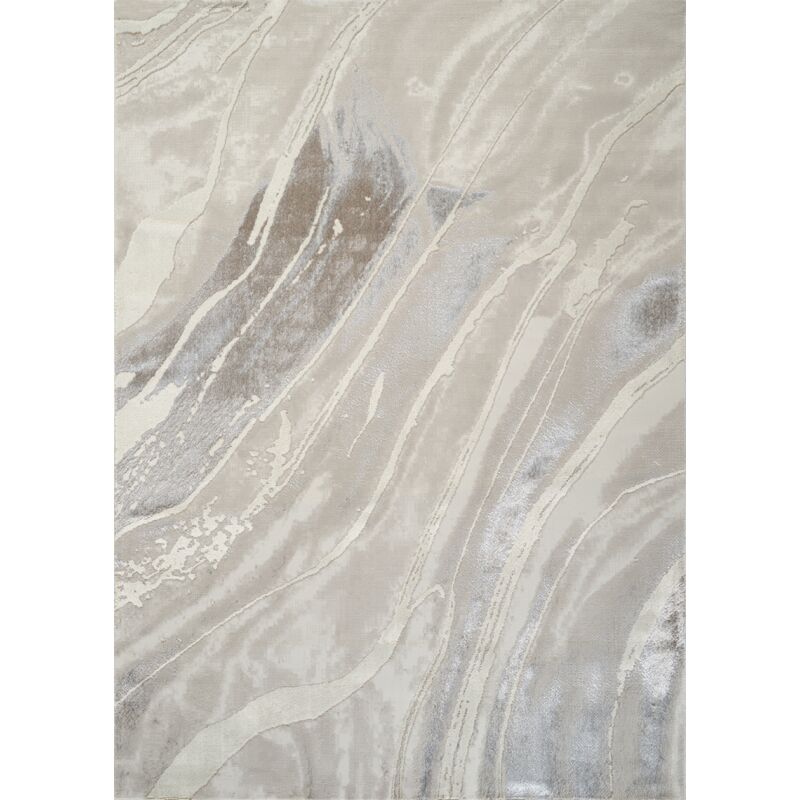 Tapis couloir chambre motif brillant beige atlanta 94 à poils courts 80x150 cm