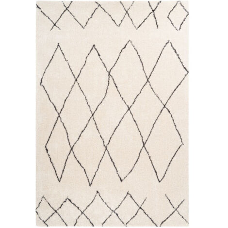 Tapis Motif Géométrique "Orlando" Ivoire 200 x 290 cm