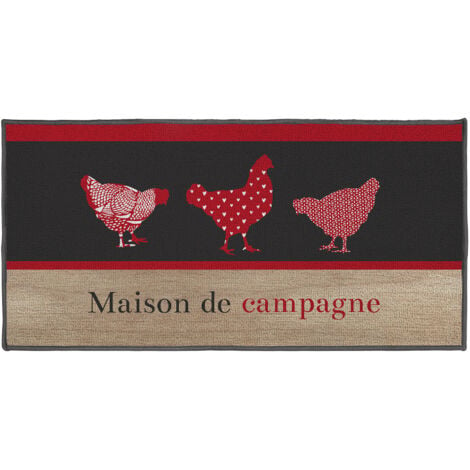 1001KDO Tapis multi usages 50 x 120 cm Maison de campagne