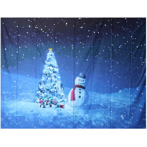 Tapis mural scène hivernale Noël 200x150 cm - Décoration d'intérieur