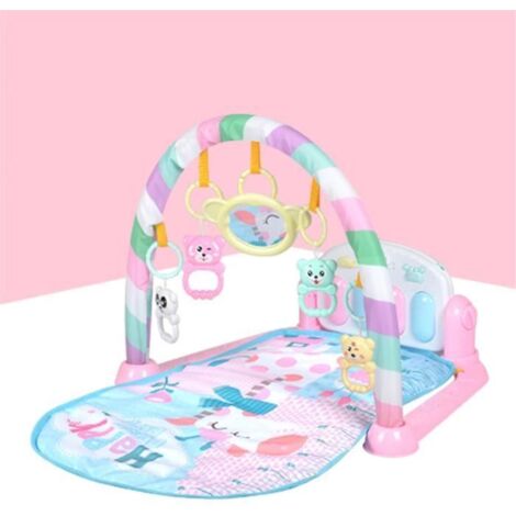 Tapis Musical d\'Éveil et d\'Activité Piano pour Bébé Aire de Jeu dès la Naissance Rose