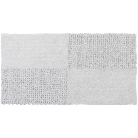 Tapis nael coton/autres fibres 45x90 cm - blanc - Tendance