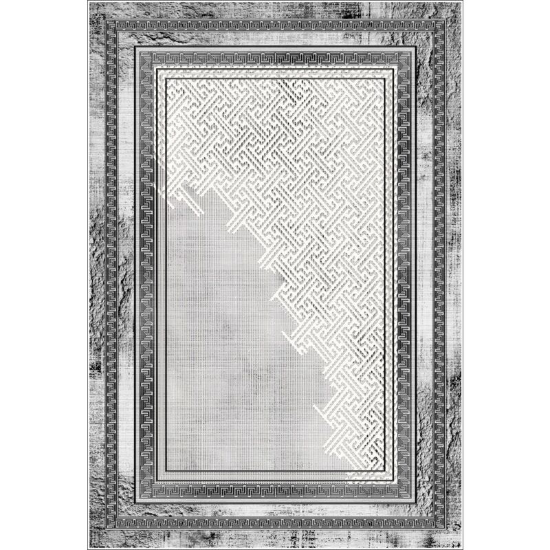 Vendorflair - Tapis najat Gris 200x300cm – Qualité supérieure pour Maison, Appartement, Bureau – Style élégant et durable – Confort optimal, facile à