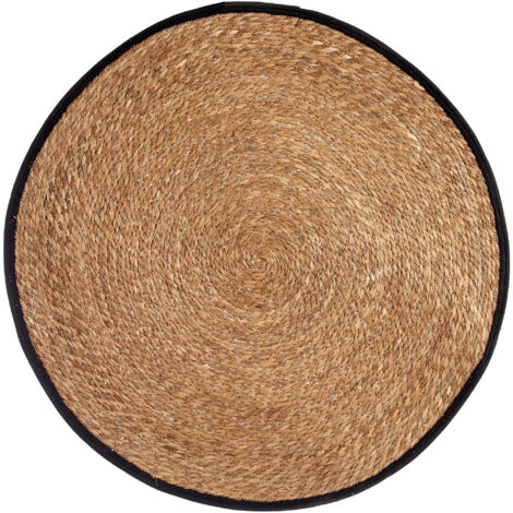 TAPIS NATUREL BORDURE NOI