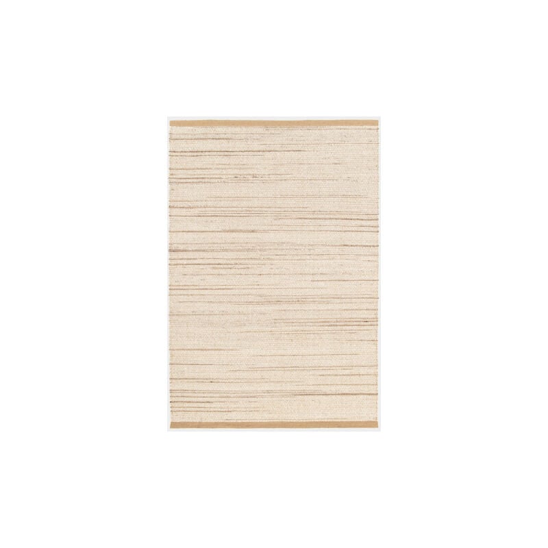 Décoweb - Tapis naturel en laine et jute - Redwood - Beige et crème - 120 x 170 cm
