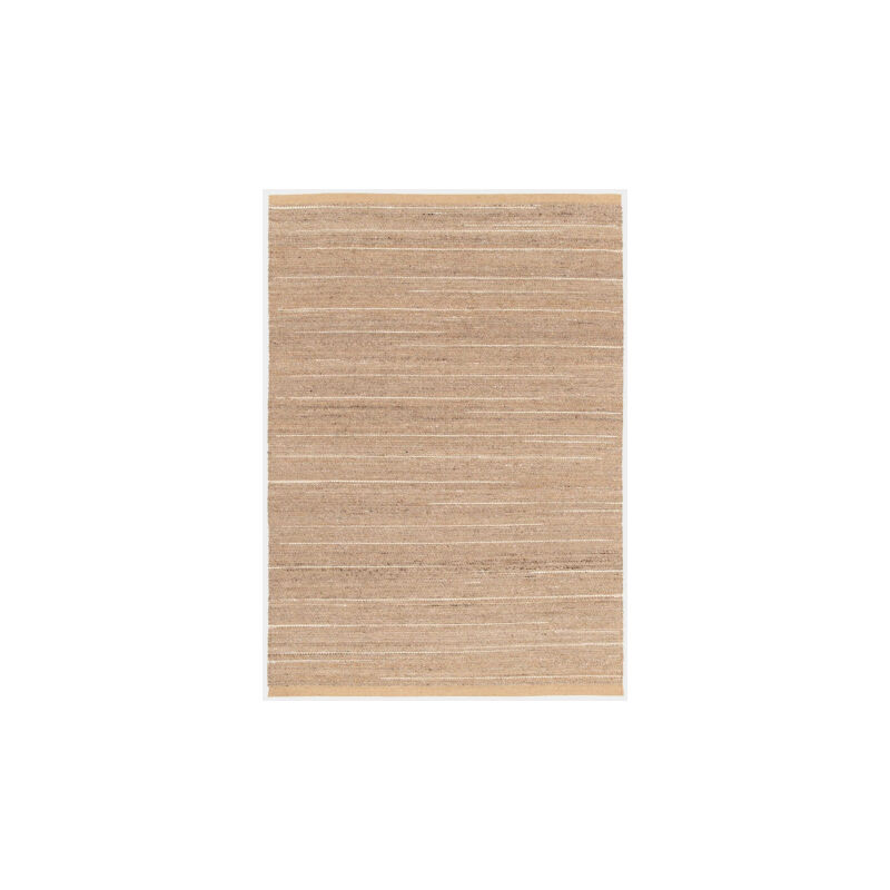 Décoweb - Tapis naturel en laine et jute - Redwood - Marron velouté - 160 x 230 cm