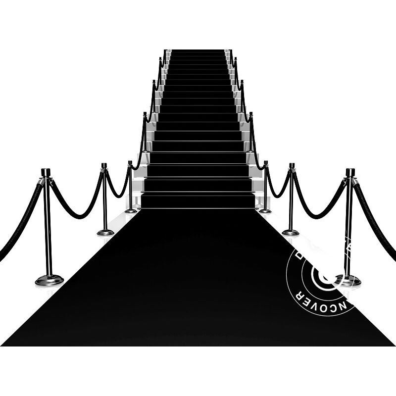 Tapis noir, 1,25x8m, 400g