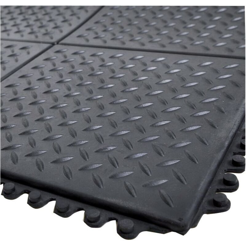 Tapis noir mat 900x900x13 mm