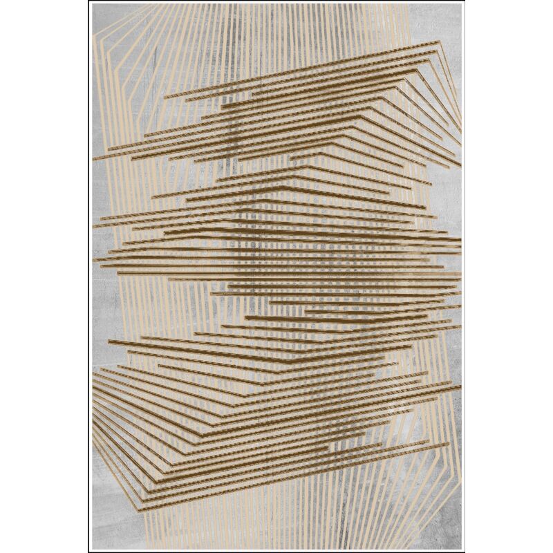 Vendorflair - Tapis Nour Gold Dimensions - 200x300 – Qualité supérieure pour Maison, Appartement, Bureau – Style élégant et durable – Confort