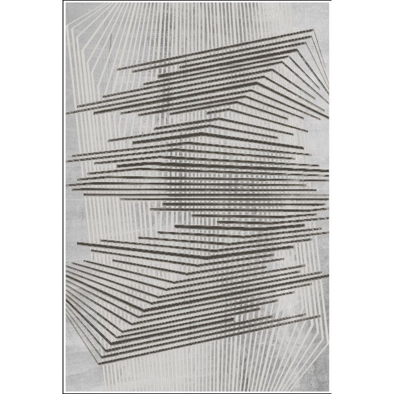 Vendorflair - Tapis Nour Gris Dimensions - 200x300 – Qualité supérieure pour Maison, Appartement, Bureau – Style élégant et durable – Confort