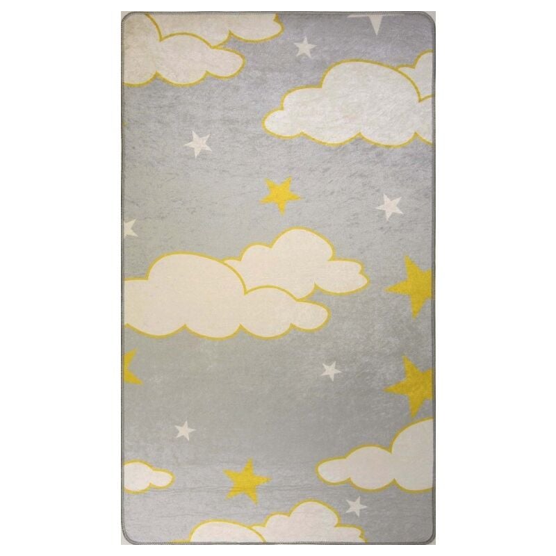 Vendorflair - Tapis Nuage Gris/Jaune Dimensions - 120x160 – Qualité supérieure pour Maison, Appartement, Bureau – Style élégant et durable – Confort