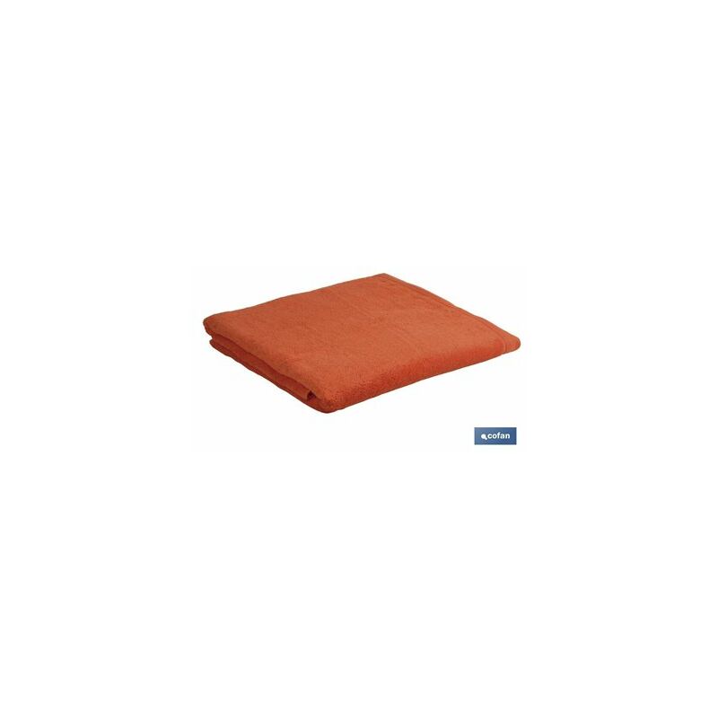 drap de douche couleur orange modèle amanecer 100% coton grammage 580 g/m² dimensions 70 x 140 cm