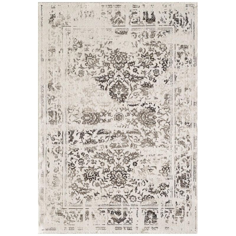 Unamourdetapis - Tapis oriental 60x110 crème rectangle motif ancestral destruct 7