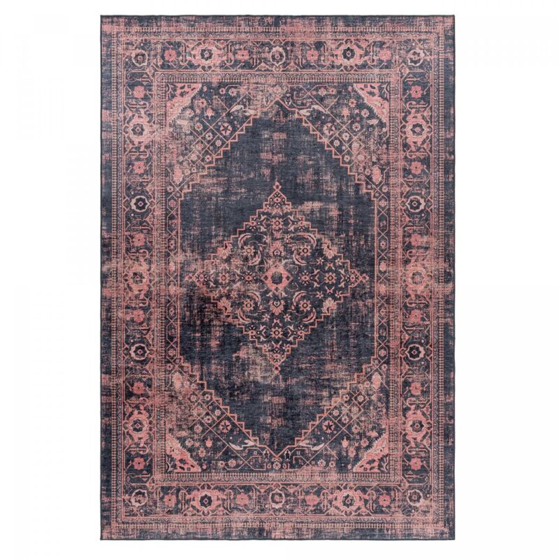 Dezenco - Tapis orient 140x200 rouge rectangle motifs orientaux akiak