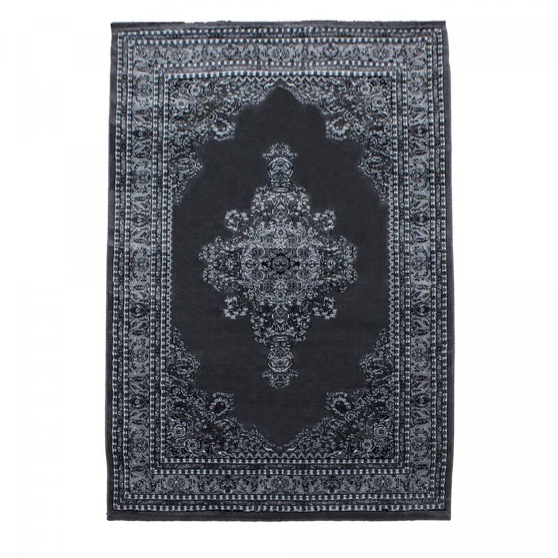 Dezenco - Tapis orient 160x230 gris rectangle motifs orientaux bisko 2