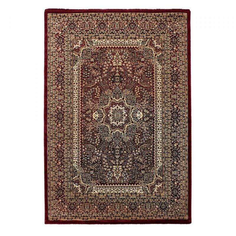 Dezenco - Tapis orient 160x230 rouge rectangle motifs orientaux bisko