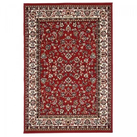 Tapis oriental 160x225 rouge rectangle motif ancestral LYN1