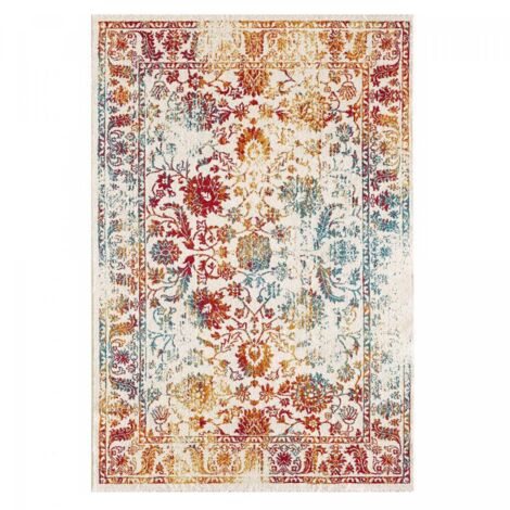 Tapis oriental 60x110 multicolore rectangle motif ancestral DESTRUCT 1