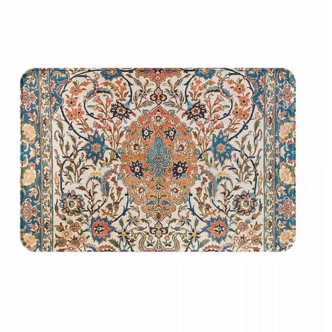 Tapis Oriental Art Culture, paillasson antidérapant, ispahan, tapis de salon, de cuisine, de bienvenue, décor moderne pour la maison,MULTI,40 cm x 60 cm