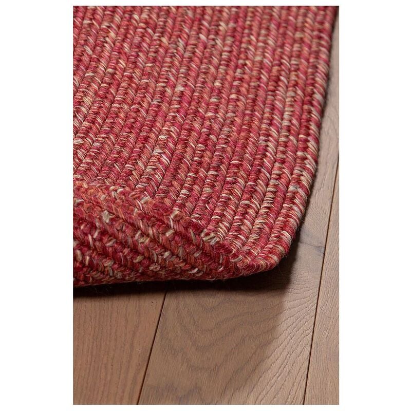 Deladeco - Tapis oval plat intérieur et extérieur design Tasy Rouge 160x230