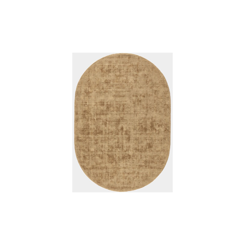 Décoweb - Tapis ovale en jute et coton - Lounge - Naturel - 120 x 170 cm