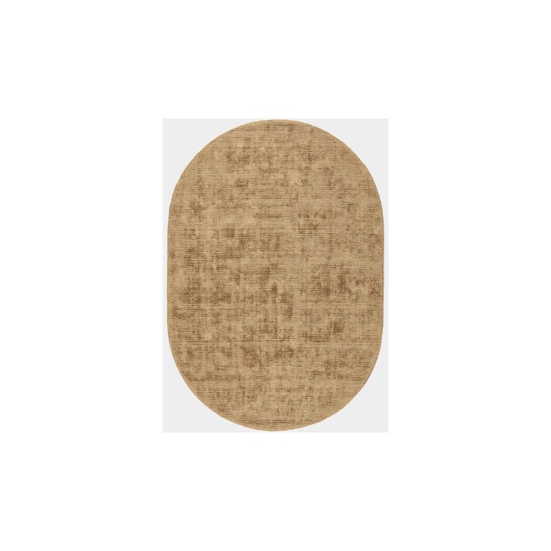 Décoweb - Tapis ovale en jute et coton - Lounge - Naturel - 160 x 230 cm