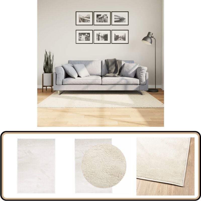 Vidaxl - Tapis oviedo à poils courts beige 120x170 cm - Tapis Intérieur - Tapis Salon - Tapis Chambre - Tapis Beige - Tapis Moelleux