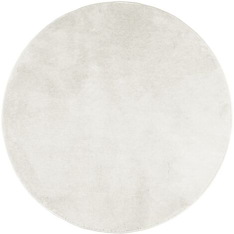 Tapis OVIEDO à poils courts crème Ø 160 cm