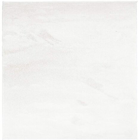 Tapis OVIEDO à poils courts crème 200x200 cm